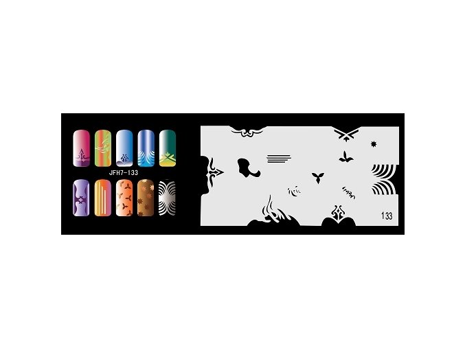 Šablona na nechty (airbrush nail art) Fengda  JFH07-133