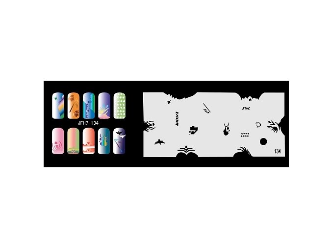 Šablona na nechty (airbrush nail art) Fengda  JFH07-134