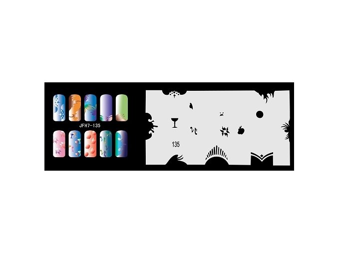Šablona na nechty (airbrush nail art) Fengda  JFH07-135