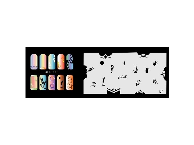 Šablona na nechty (airbrush nail art) Fengda  JFH07-137