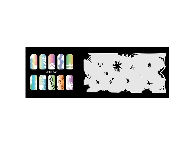 Šablona na nechty (airbrush nail art) Fengda  JFH08-146