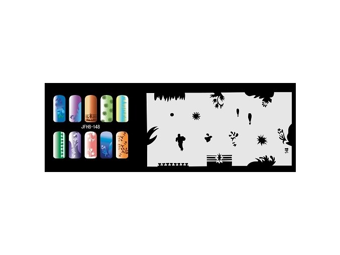 Šablona na nechty (airbrush nail art) Fengda  JFH08-148