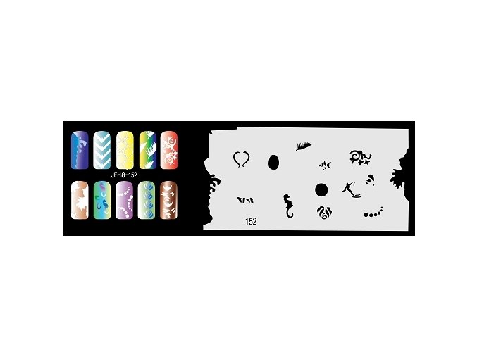 Šablona na nechty (airbrush nail art) Fengda  JFH08-152