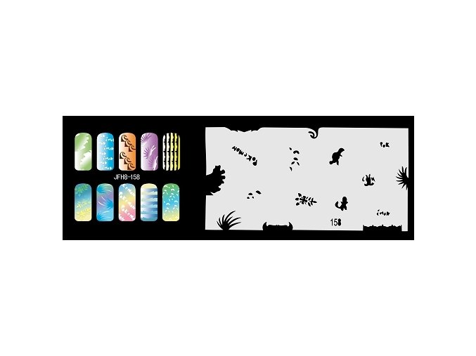 Šablona na nechty (airbrush nail art) Fengda  JFH08-158