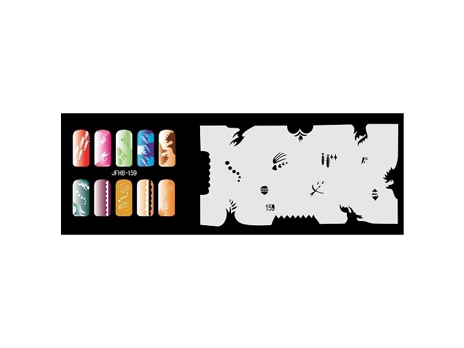 Šablona na nechty (airbrush nail art) Fengda  JFH08-159