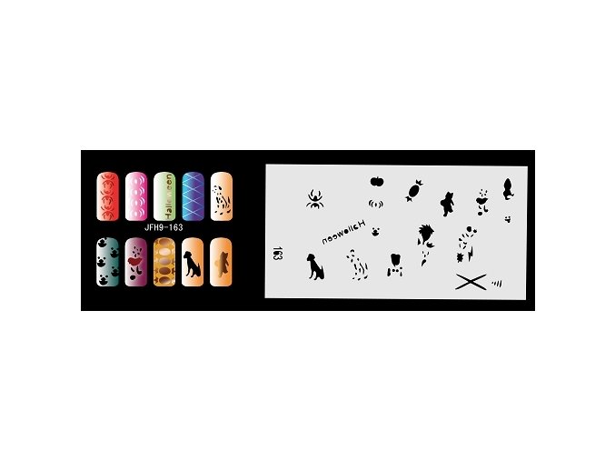 Šablona na nechty (airbrush nail art) Fengda  JFH09-163