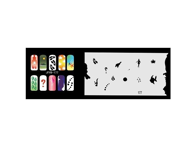 Šablona na nechty (airbrush nail art) Fengda  JFH09-177
