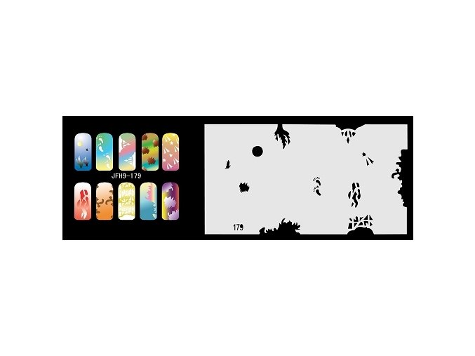 Šablona na nechty (airbrush nail art) Fengda  JFH09-179