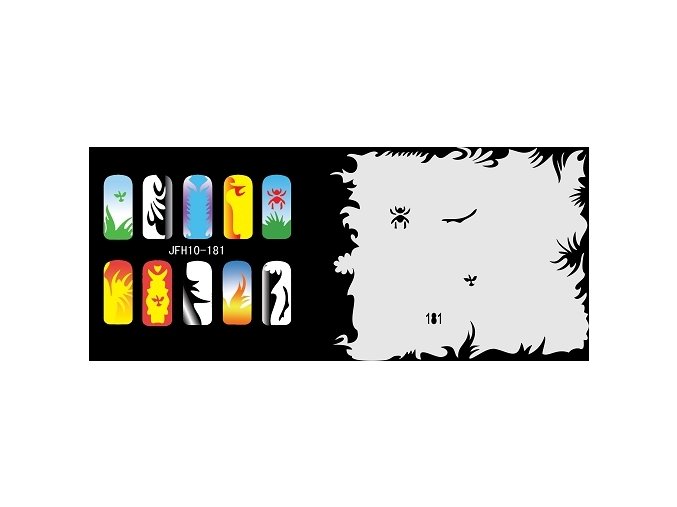 Šablona na nechty (airbrush nail art) Fengda  JFH10-181