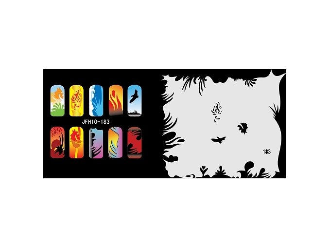 Šablona na nechty (airbrush nail art) Fengda  JFH10-183