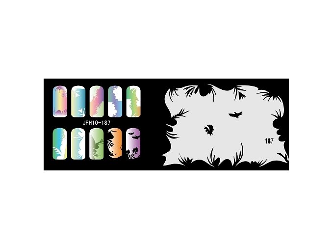Šablona na nechty (airbrush nail art) Fengda  JFH10-187