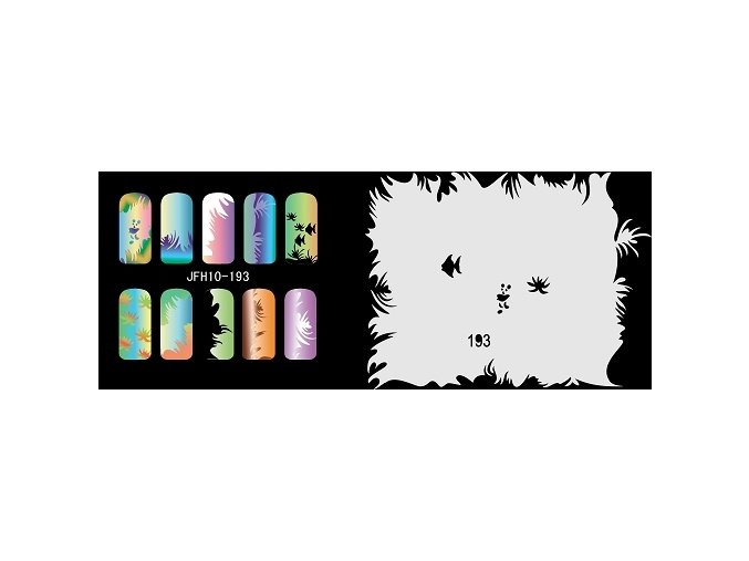 Šablona na nechty (airbrush nail art) Fengda  JFH10-193