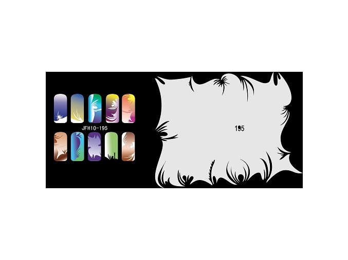 Šablona na nechty (airbrush nail art) Fengda  JFH10-195