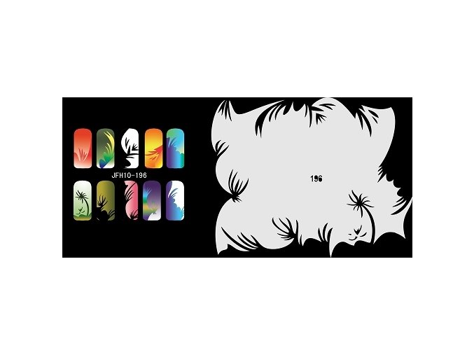 Šablona na nechty (airbrush nail art) Fengda  JFH10-196
