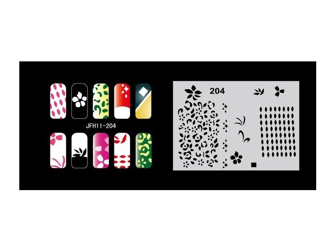 Šablona na nechty (airbrush nail art) Fengda  JFH11-204