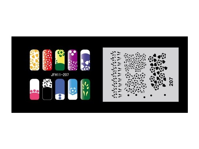 Šablona na nechty (airbrush nail art) Fengda  JFH11-207