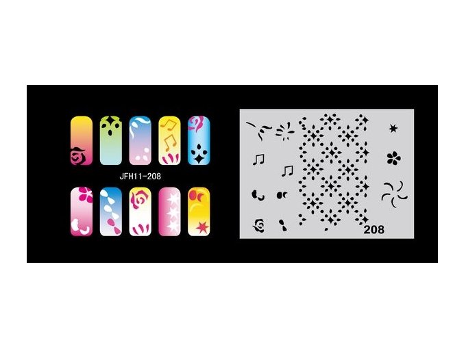 Šablona na nechty (airbrush nail art) Fengda  JFH11-208