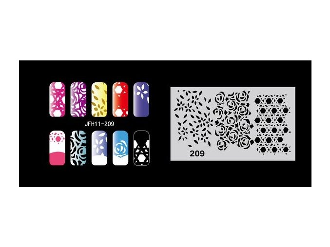Šablona na nechty (airbrush nail art) Fengda  JFH11-209