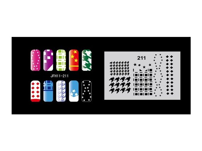 Šablona na nechty (airbrush nail art) Fengda  JFH11-211