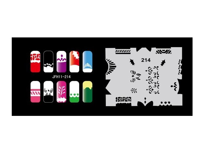 Šablona na nechty (airbrush nail art) Fengda  JFH11-214
