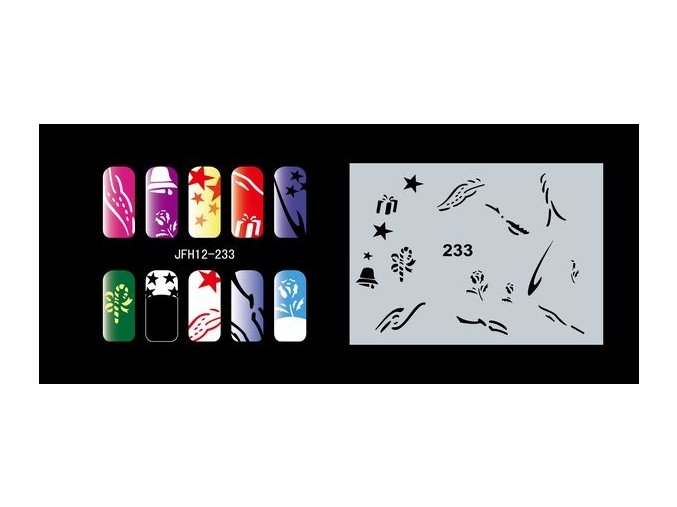 Šablona na nechty (airbrush nail art) Fengda  JFH12-233