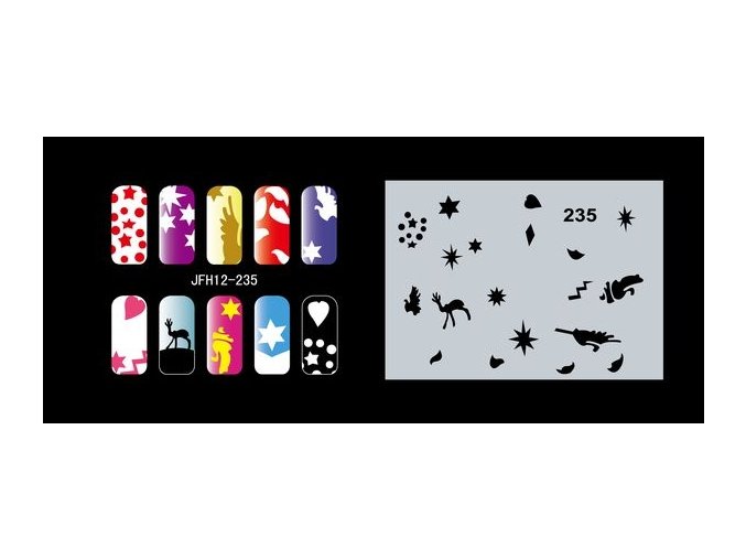 Šablona na nechty (airbrush nail art) Fengda  JFH12-235