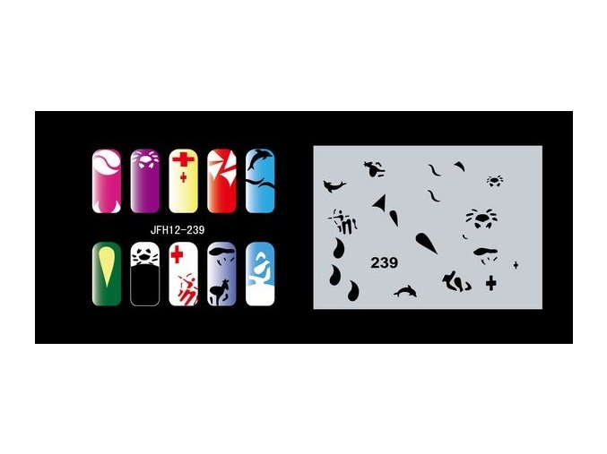 Šablona na nechty (airbrush nail art) Fengda  JFH12-239