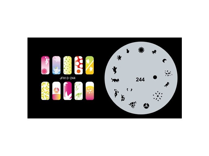 Šablona na nechty (airbrush nail art) Fengda  JFH13-244