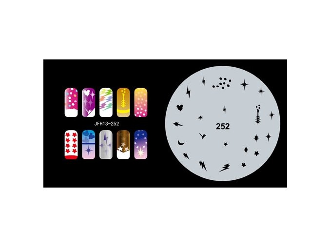 Šablona na nechty (airbrush nail art) Fengda  JFH13-252