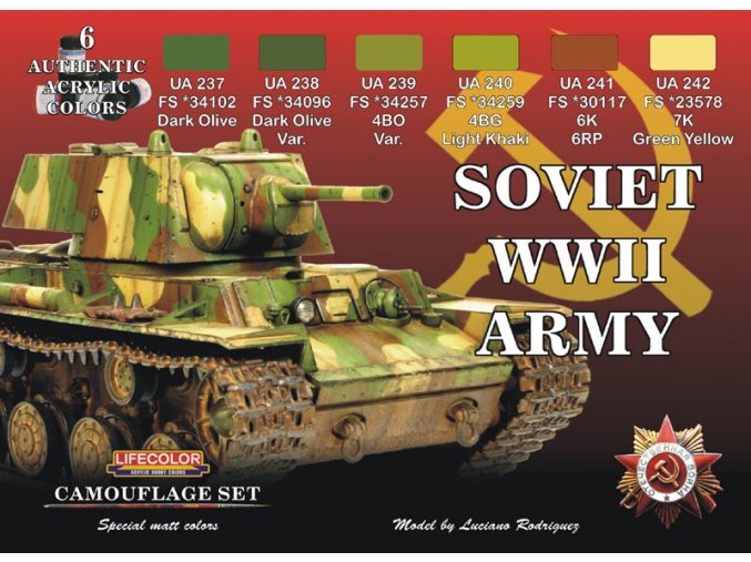 Set kamuflážnych farieb LifeColor CS23 SOVIET WWII ARMY