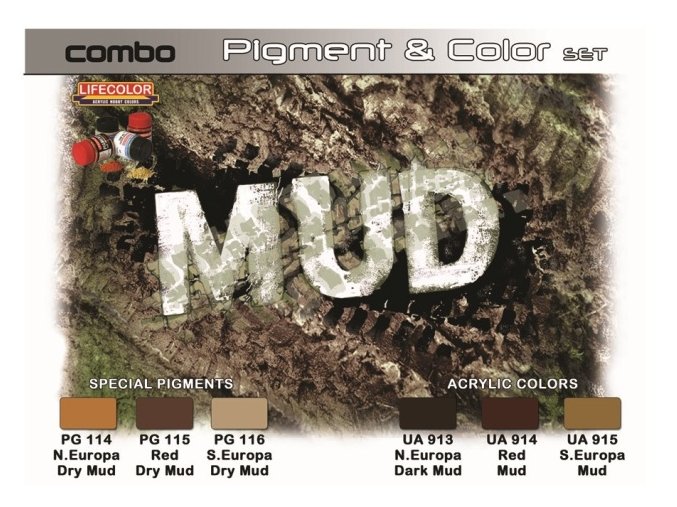 Set pigmentov a farieb LifeColor SPG05 MUD