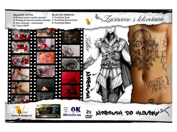 DVD komplet- Začíname s tetovaním+ airbrush do hĺbky