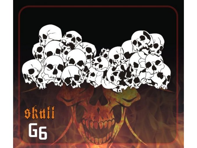 Airbrush šablona Group of skulls g6