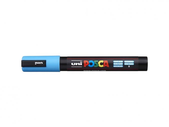 135923 6 pc 5m akrylovy popisovac posca light blue