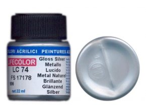 Farba LifeColor LC74 basic gloss silver