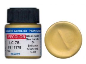 Farba LifeColor LC75 basic gloss gold