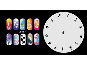 Šablona na nechty (airbrush nail art) Fengda  JFH01-004