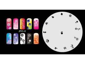 Šablona na nechty (airbrush nail art) Fengda  JFH01-006