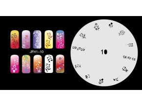 Šablona na nechty (airbrush nail art) Fengda  JFH01-010