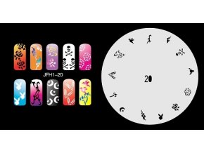 Šablona na nechty (airbrush nail art) Fengda  JFH01-020