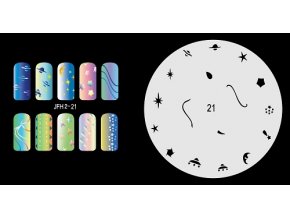 Šablona na nechty (airbrush nail art) Fengda  JFH02-021