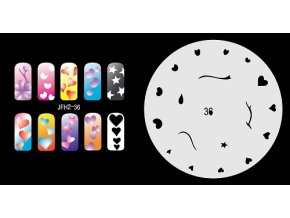 Šablona na nechty (airbrush nail art) Fengda  JFH02-036