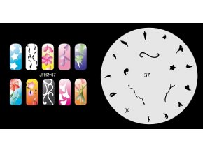 Šablona na nechty (airbrush nail art) Fengda  JFH02-037