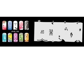 Šablona na nechty (airbrush nail art) Fengda  JFH06-106