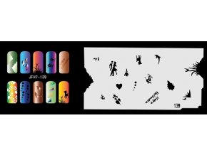 Šablona na nechty (airbrush nail art) Fengda  JFH07-139