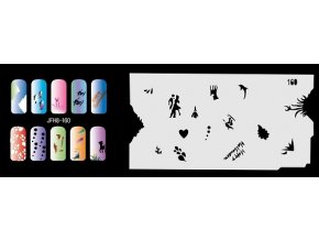 Šablona na nechty (airbrush nail art) Fengda  JFH08-160