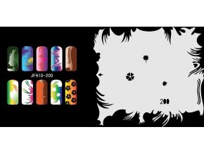 Šablona na nechty (airbrush nail art) Fengda  JFH10-200