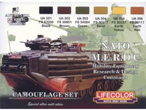 Set kamuflážnych farieb LifeColor CS02 NATO M.E.R.D.C Mobility Equipment Research and Design Command
