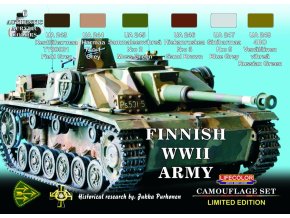 Set kamuflážnych farieb LifeColor XS08 FINNISH WWII ARMY