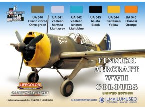 Set kamuflážnych farieb LifeColor XS09 Finnish Aircraft WWII